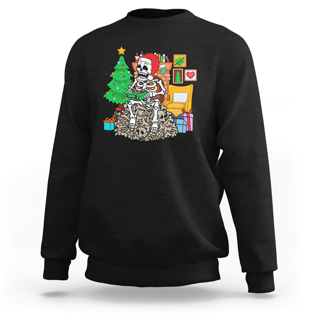 christmas-gaming-skeleton-gamer-skull-sweatshirt