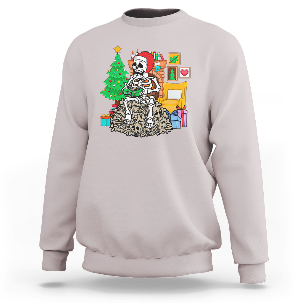 christmas-gaming-skeleton-gamer-skull-sweatshirt