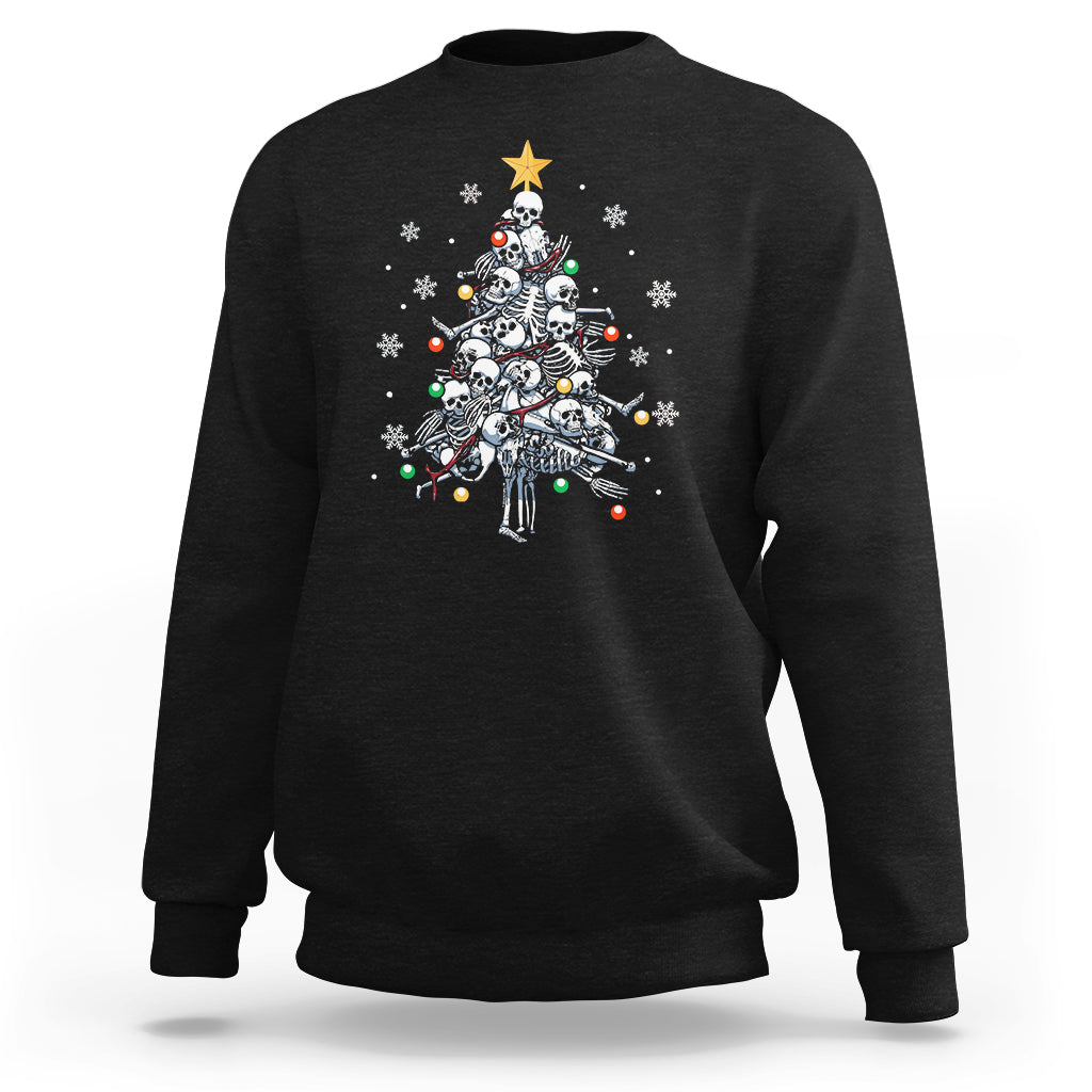 skull-christmas-tree-cool-christmas-skeleton-sweatshirt