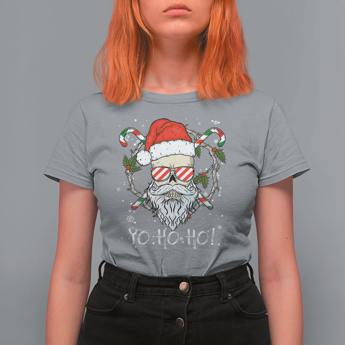 christmas-t-shirt-for-women-skull-santa-beard-sunglass-candy-cane